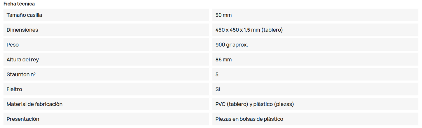 Ajedrez de torneo con piezas DGT 86 mm