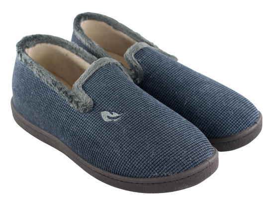 ZAPATILLA CASA MODELO 12249 COPETE LONDRES PLUMA MARINO