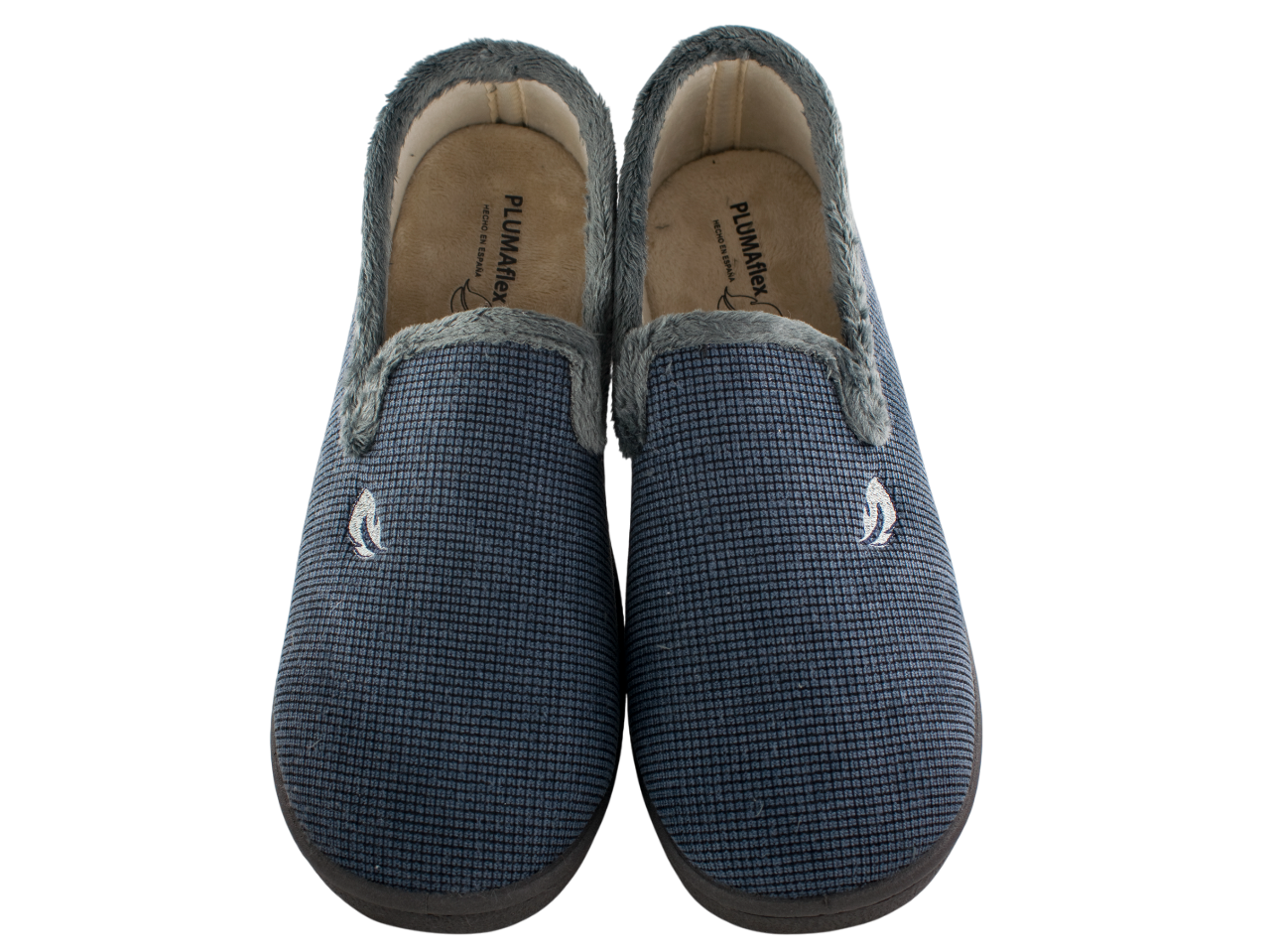 ZAPATILLA CASA MODELO 12249 COPETE LONDRES PLUMA MARINO
