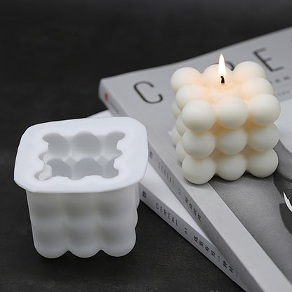 Molde de silicona para velas, forma de cubo 3D, bola redonda de cristal epoxi, herramienta para hacer velas, molde para jabón.