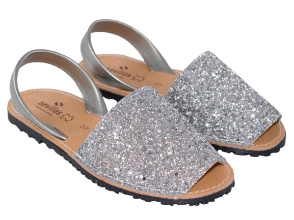 MENORQUINA GLITTER PURPURINA PLATA MODELO 2778