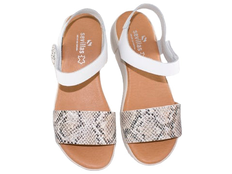 SANDALIA CAIRON PLANTA GEL PIEL BLANCO MODELO 381