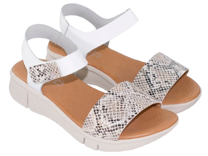 SANDALIA CAIRON PLANTA GEL PIEL BLANCO MODELO 381