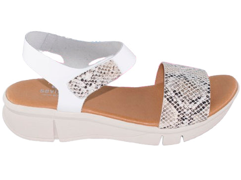 SANDALIA CAIRON PLANTA GEL PIEL BLANCO MODELO 381