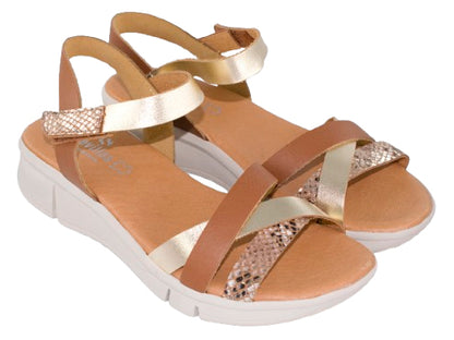 SANDALIA CAIRON LAMINADA PLANTA GEL PIEL CUERO MODELO 382