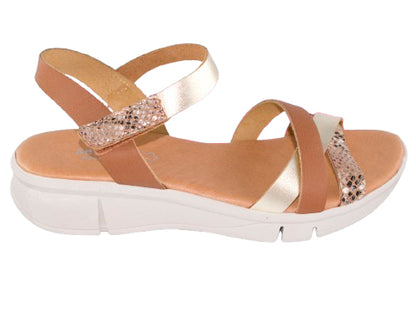 SANDALIA CAIRON LAMINADA PLANTA GEL PIEL CUERO MODELO 382