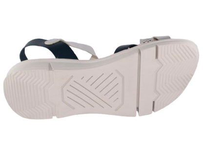 SANDALIA CAIRON LAMINADA PLANTA GEL PIEL NEGRO MODELO 382