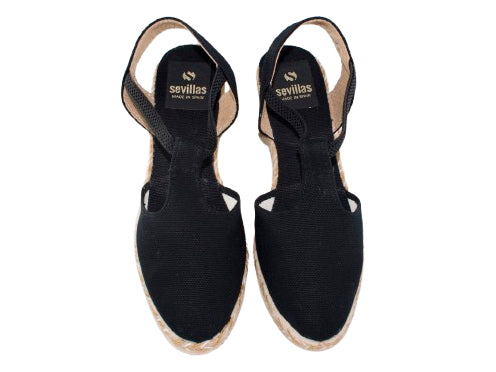 SANDALIA ELASTICO PARIOS YUTE BICOLOR NEGRO MODELO 419