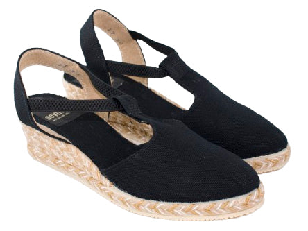 SANDALIA ELASTICO PARIOS YUTE BICOLOR NEGRO MODELO 419
