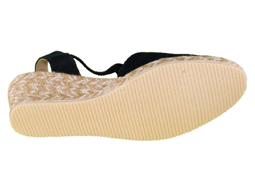 SANDALIA ELASTICO PARIOS YUTE BICOLOR NEGRO MODELO 419