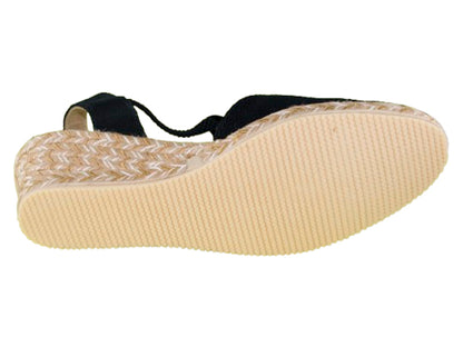 SANDALIA ELASTICO PARIOS YUTE BICOLOR NEGRO MODELO 419