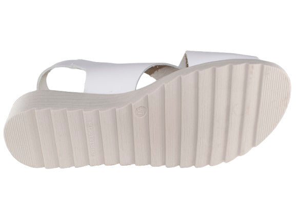 SANDALIA CRUZADA PIEL HEBILLA PLANTA GEL PIEL BLANCO