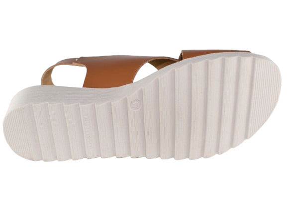 SANDALIA CRUZADA PIEL HEBILLA PLANTA GEL PIEL CUERO