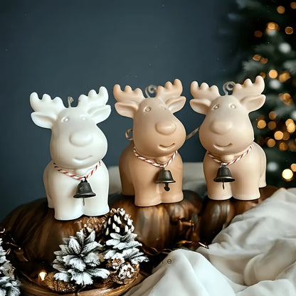 Molde de silicona para vela de reno 3D: específicamente para manualidades con velas, con un exquisito diseño de astas.