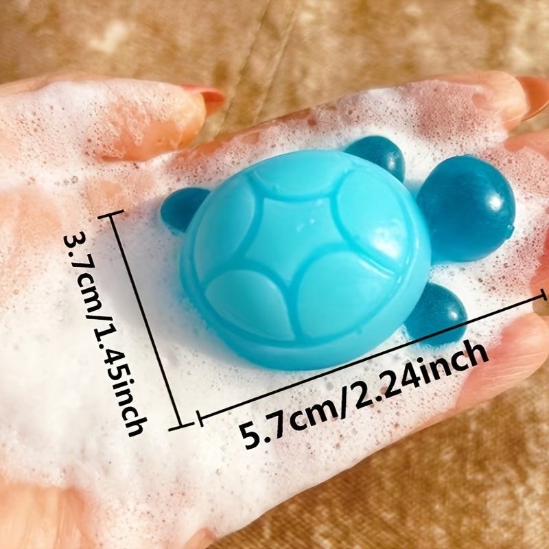 Paquete de 4 jabones con aroma de tortuga de 25g, jabones con aroma encantador y aceites esenciales para lavar la cara y bañarse.