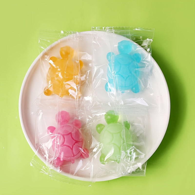 Paquete de 4 jabones con aroma de tortuga de 25g, jabones con aroma encantador y aceites esenciales para lavar la cara y bañarse.