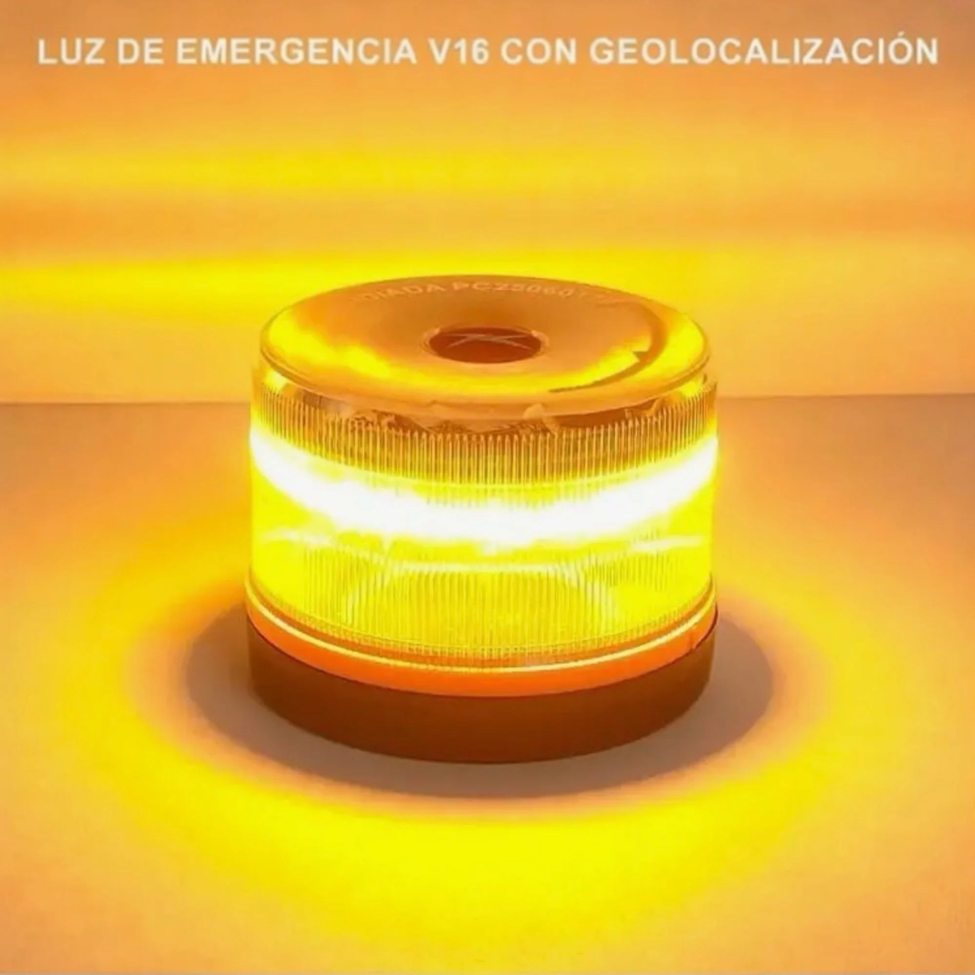 Baliza V16 Homologada DGT con Geolocalización y Señal LED 360º de Alta Intensidad para Máxima Seguridad en Carretera durante Averías, Paradas o Emergencias con Base Imantada.