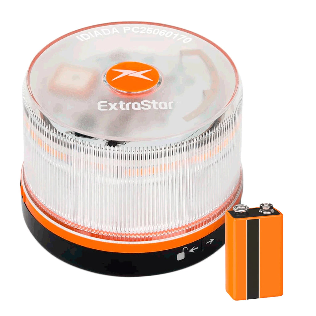 Baliza V16 Homologada DGT con Geolocalización y Señal LED 360º de Alta Intensidad para Máxima Seguridad en Carretera durante Averías, Paradas o Emergencias con Base Imantada.
