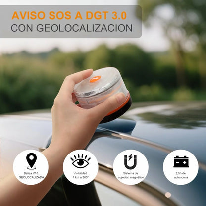 Luz de emergencia V16 para coches aprobada por la DGT.
