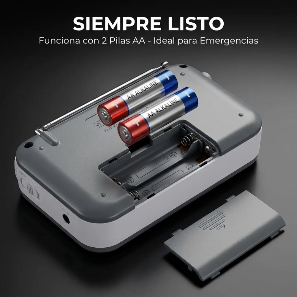 Radio portátil pequeña Sodany con amplificador de potencia (AM/FM) a pilas, de bolsillo, con altavoz y conector para auriculares.