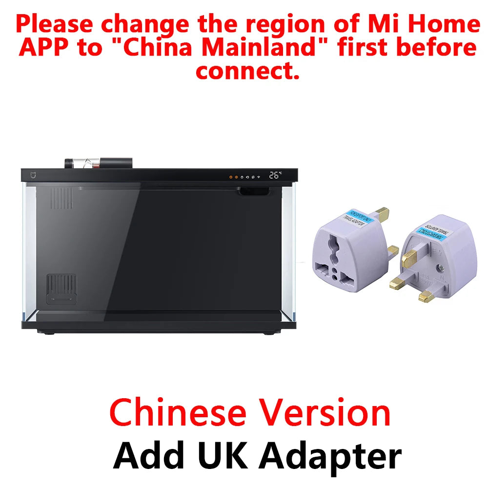 ACUARIO 20L INTELIGENTE. Funciona con la aplicación para el móvil Mijia. Sistema de iluminación y alimentación inteligente.