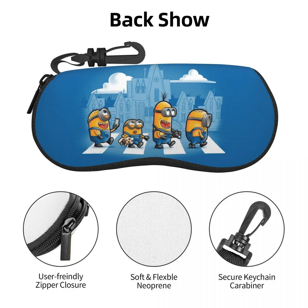 Estuche para gafas de carretera M-Minions personalizado para mujeres y hombres, bolsa protectora suave para gafas de sol de dibujos animados M-Minions