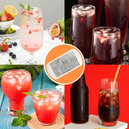 Bandeja de silicona para cubitos de hielo de 160 cavidades, plegable, reutilizable, sin BPA, para cócteles y bebidas frías.