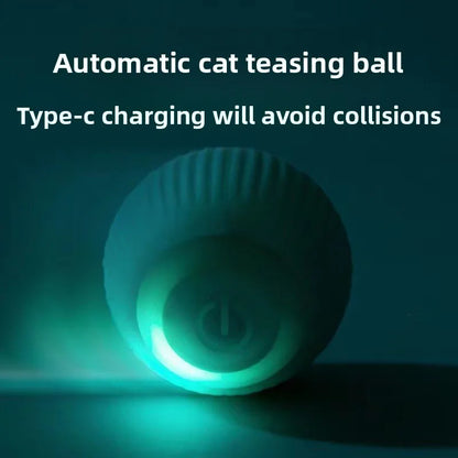 Juguete eléctrico inteligente para gatos, bola rodante, juguete interactivo a prueba de mordidas para mascotas.
