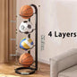 Soporte de metal para balones de fútbol, baloncesto, voleibol.
