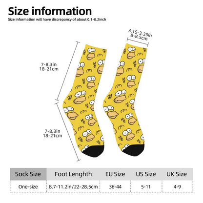 Calcetines personalizados divertidos de Los Simpson Maggie para mujer y hombre, elásticos, para verano, otoño e invierno.