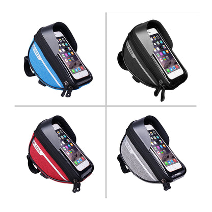 Bolsa de bicicleta B-SOUL, bolsa frontal, bolsa para manillar, bolsa para teléfono móvil, bolsa horizontal, accesorios para bicicleta de montaña y carretera