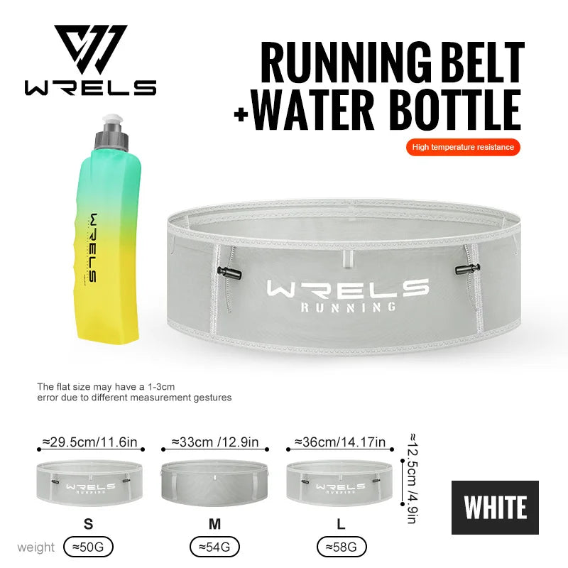 Riñonera WRELS multifuncional invisible para correr, gran capacidad, transpirable, ideal para maratón y triatlón.