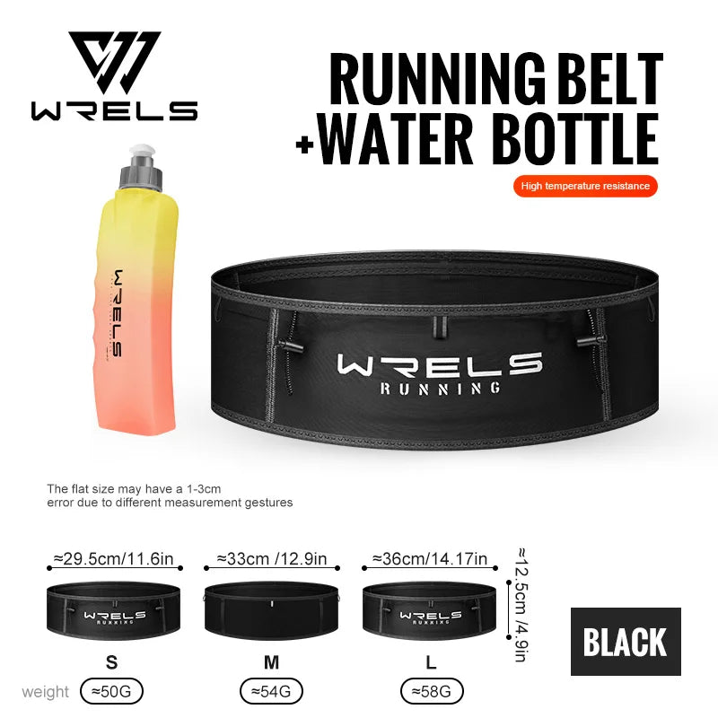 Riñonera WRELS multifuncional invisible para correr, gran capacidad, transpirable, ideal para maratón y triatlón.