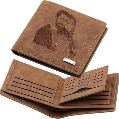 Billetera personalizada con foto y texto para hombre.