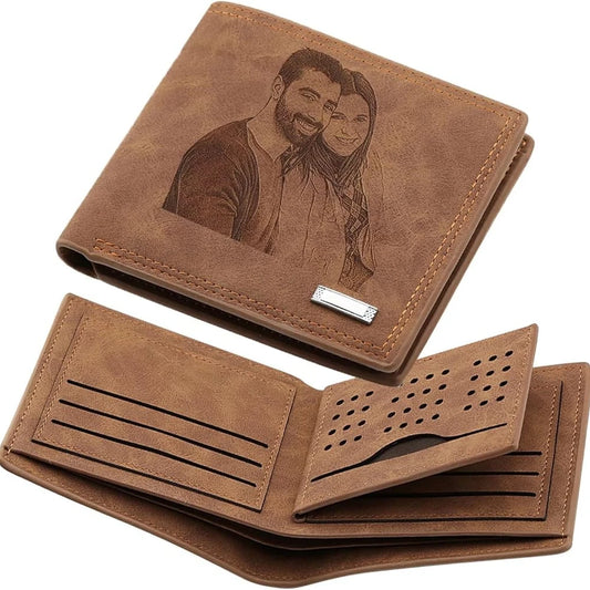 Billetera personalizada con foto y texto para hombre.