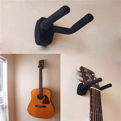 1 soporte de pared para guitarra, piezas y accesorios para exhibición de instrumentos, ganchos para guitarra, colgadores de pared, púas de guitarra.