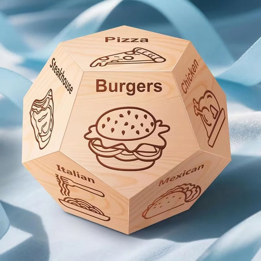 Regalo de San Valentín para él y ella, dados para tomar decisiones culinarias en citas nocturnas, regalos divertidos para parejas: novios, novias, aniversarios y cumpleaños.