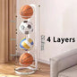Soporte de metal para balones de fútbol, baloncesto, voleibol.