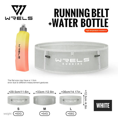 Riñonera WRELS multifuncional invisible para correr, gran capacidad, transpirable, ideal para maratón y triatlón.