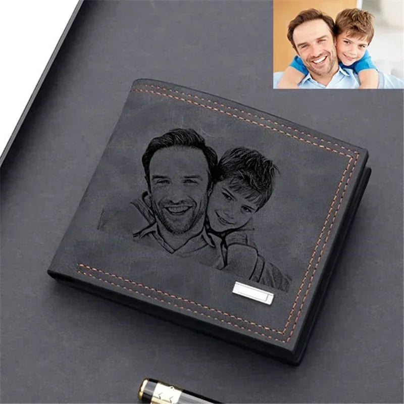 Billetera personalizada con foto y texto para hombre.