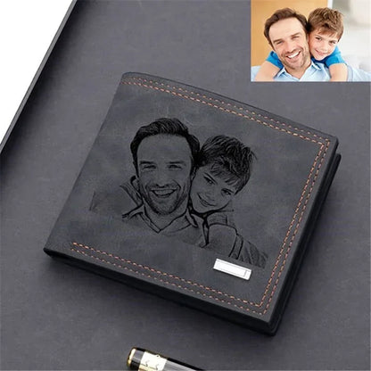 Billetera personalizada con foto y texto para hombre.