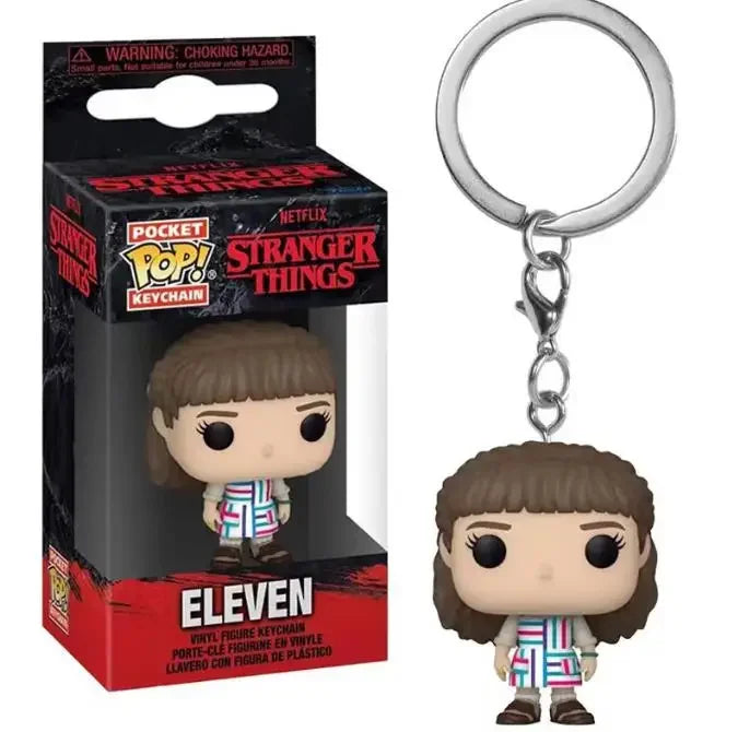Llavero Funko Pop Pocket Pop de Stranger Things Eleven, Robin, Barb, Steve Dustin, llavero, modelo de juguete, regalo para adultos y niños.