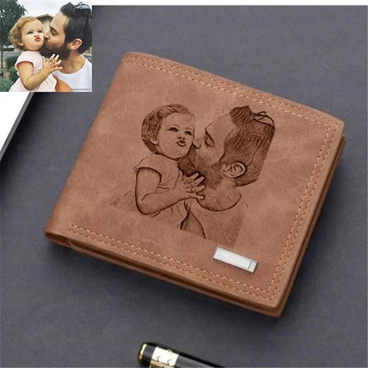 Billetera personalizada con foto y texto para hombre.