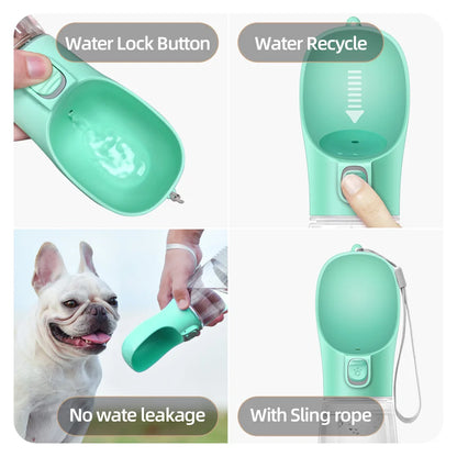 Botella de agua portátil para perros pequeños y grandes, cuencos para caminar.