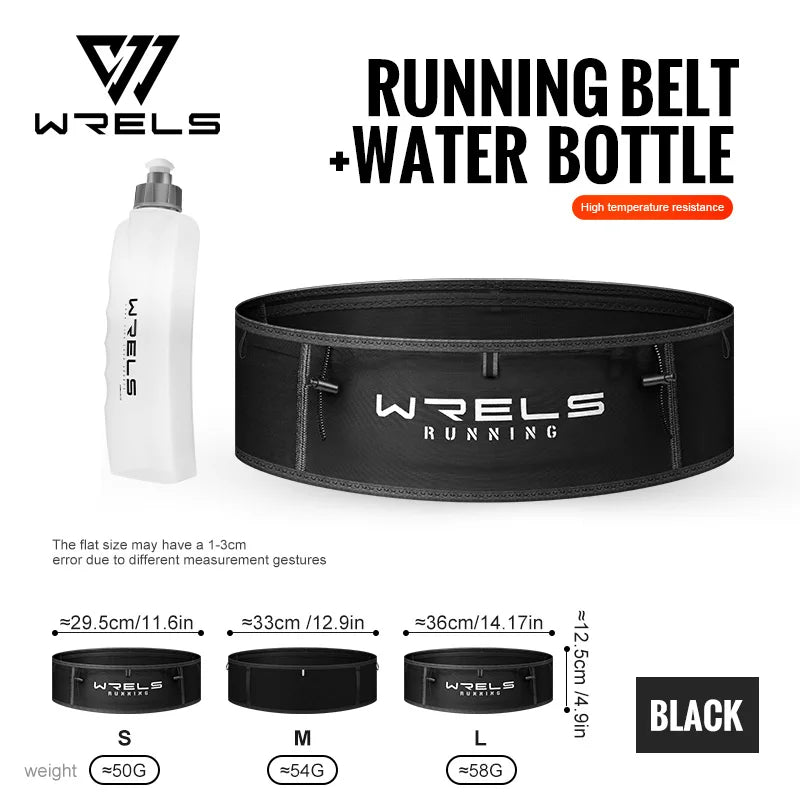 Riñonera WRELS multifuncional invisible para correr, gran capacidad, transpirable, ideal para maratón y triatlón.