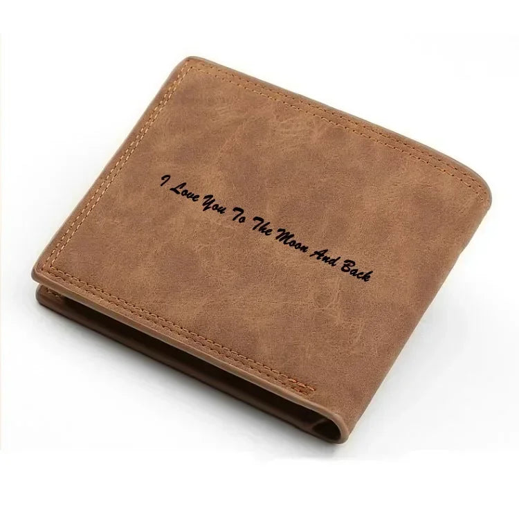 Billetera personalizada con foto y texto para hombre.