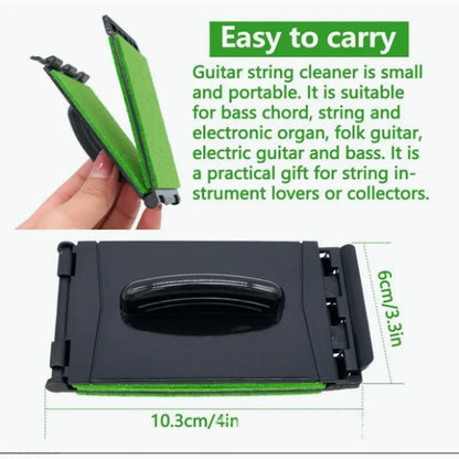 Limpiador de cuerdas para guitarra eléctrica y bajo, herramienta de limpieza, mantenimiento y cuidado.