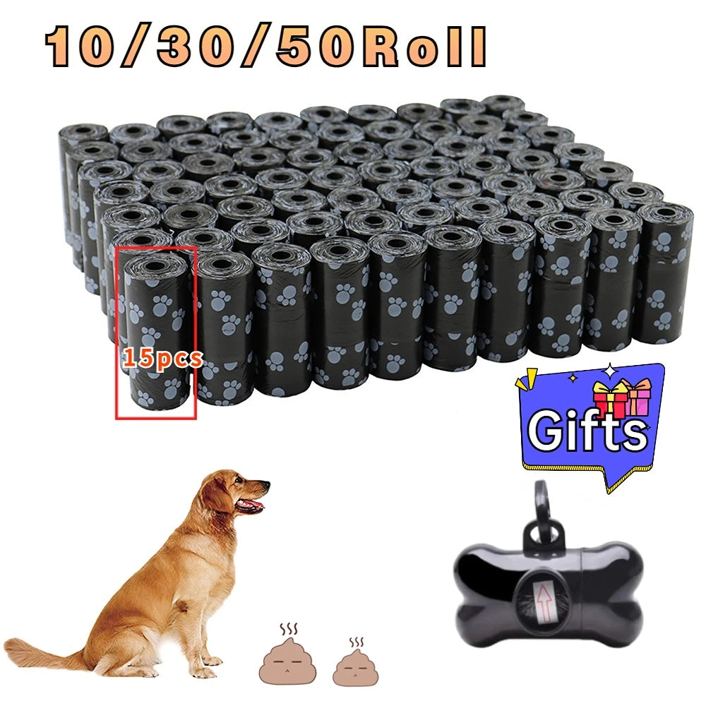 Bolsas para excrementos de perro (10/50 rollos) para exteriores, ecológicas.