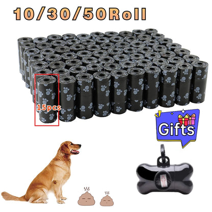 Bolsas para excrementos de perro (10/50 rollos) para exteriores, ecológicas.