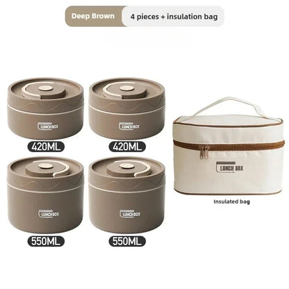 Fiambrera térmica apilable de acero inoxidable de 2 niveles para adultos, niños, hombres y mujeres.